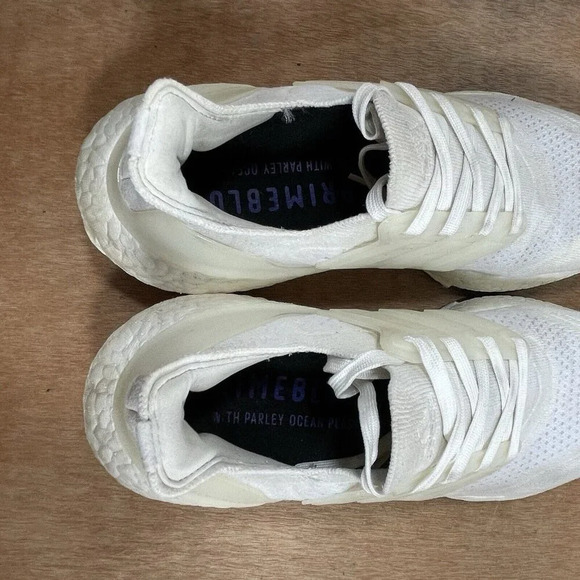 Adidas Ultraboost 21 Primeknit White Cream Womens Size 6 Running Shoes FX7730 - Picture 8 of 9